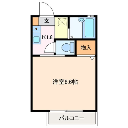 リヴェール鈴鹿Bの物件間取画像